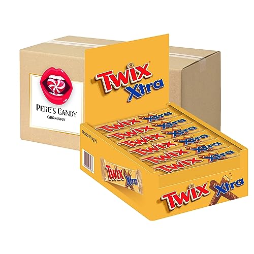 Twix Xtra (30 x 75 g) Schokoriegel mit Kaubonbon Geschenk von Pere's Candy von PERE’S CANDY