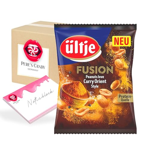 Pere's Candy® Bundle für Ültje Fusion Curry Orient Geröstete Erdnüsse 6x150g + Pere's Candy Notepad DIN A7-25 Blatt von PERE’S CANDY