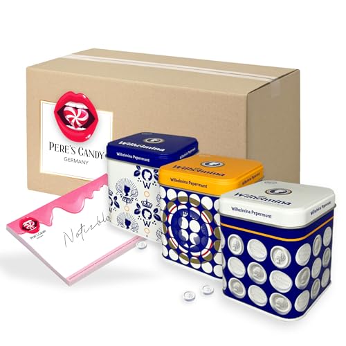 Pere's Candy Bundle für Wilhelmina Pepermunt Pastillen in Dose 3x100g + Pere's Candy Notepad DIN A7-25 Blatt Pere's Candy Bundle für Wilhelmina Pepermunt Pastillen in Dose 3x100g + Pere's Candy Notepad DIN A7-25 Blatt von PERE’S CANDY