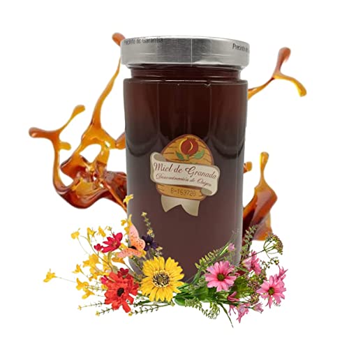 100% roher Blüten Honig 400 GR/naturbelassen/reine Imker Abfüllung aus Spanien/Höchste Qualität/Ohne Zusatzstoffe/Glutenfrei Wildblütenhonig von PERGAMO Natural Flavor