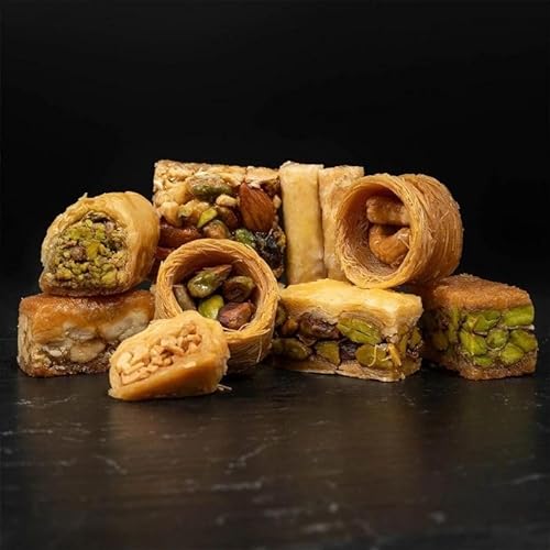 Oriental Baklava Mix 600 G - Pistazien & Cashew Mix Baklava 600g - Desserts Geschenkbox Perfekt für Geburtstag, Vatertag, Muttertag, Neujahr, Eid (Oriental Baklava) von PERGAMO Natural Flavor
