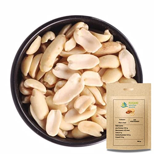 Pergamo Erdnüsse Geröstet und Ungesalzen - Großpackung Groß und Geschmackvoll Natural Erdnusskerne ohne Künstliche Zusätze (Geröstet-Ungesalzen Ohne Haut) von PERGAMO Natural Flavor