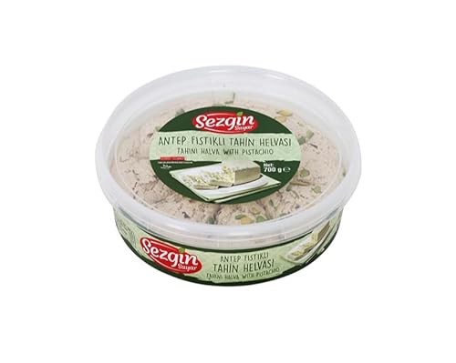 Premium Sesamöl Halva mit Pistazien 700g - Vegan & Natürlich - Perfekt für Frühstück & Zwischenmahlzeiten von PERGAMO Natural Flavor