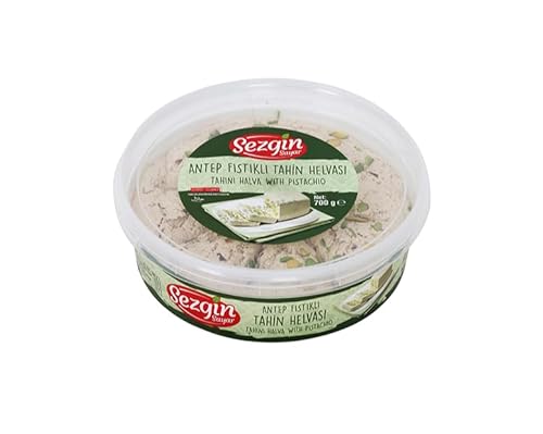 Premium Sesamöl Halva mit Pistazie 700Gr - Veganfreundlich - Natürlich verarbeitet - Ideal zum Frühstück und als Snack - Energiequelle (Pistazien - 700Gr) von PERGAMO Natural Flavor