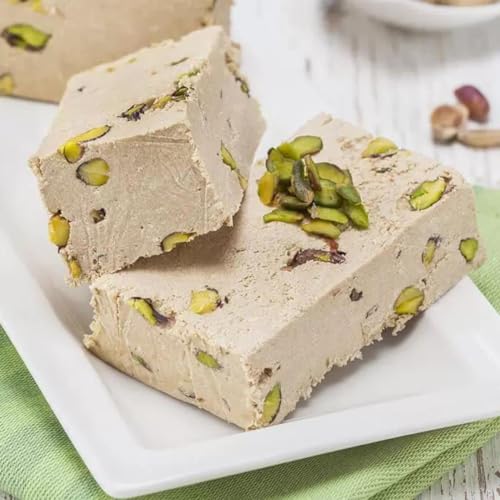 Sesampaste Tahini-Halva mit Pistazien - 300g | Ideal zum Frühstück und als Snack - Energiequelle | Vegan | Natural | Antep Fıstıklı Helva Sesampaste Tahini-Halva mit Pistazien - 300g | Ideal zum Frühstück und als Snack - Energiequelle | Vegan | Natural | Antep Fıstıklı Helva von PERGAMO Natural Flavor