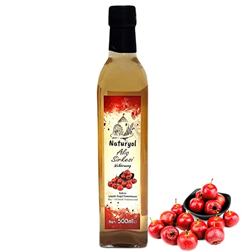 Weißdornessig 500ml - Naturyol - Organisch Essig - Feiner Essig aus handverlesenen - Hausgemacht/Original von PERGAMO Natural Flavor