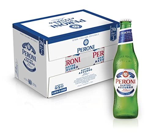 Bier Blaues Band, 33 cl, Packung mit 24 Flaschen (078100) von PERONI NASTRO AZZURRO