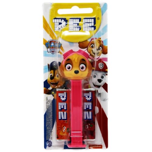 1 x PEZ Paw Patrol Skye Spender mit 2 Päckchen fruchtig süßen Bonbons 17g von PEZ