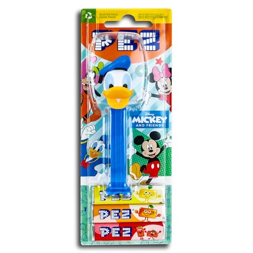 1 x PEZ Spender Disney Donald Duck Mickey and Friends inkl. 2 x Pez Bonbons 2 x 8,5 g von PEZ