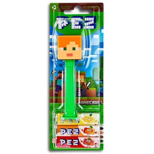 1x PEZ Spender Alex Minekraft inkl. 2 x Pez Bonbons 2 x 8,5 g von PEZ