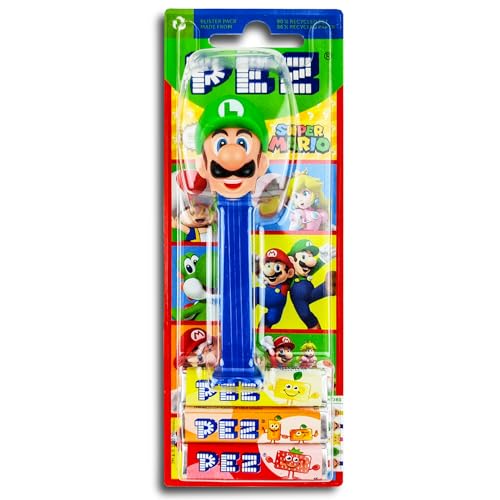 1x PEZ Spender Super Mario Luigi inkl. 2 x Pez Bonbons 2 x 8,5 g von PEZ