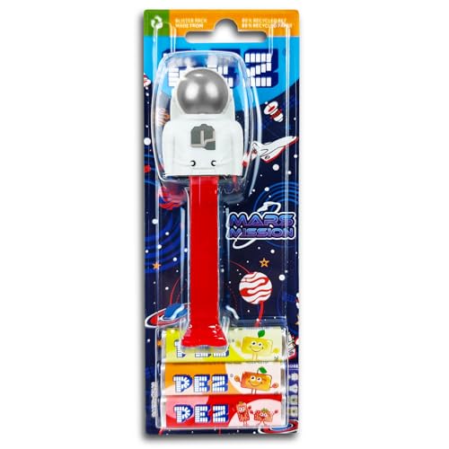 PEZ Spender Astronaut Silber (Mars Mission) inkl. 2 x Pez Bonbons 2 x 8,5 g von PEZ