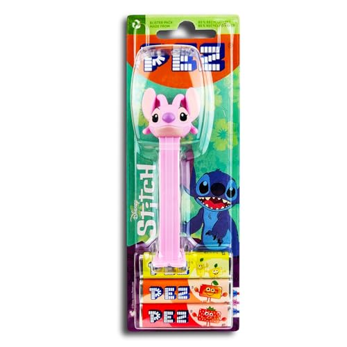PEZ Spender Disney Stitch Angel mit 2 Päckchen fruchtig süßen Bonbons 17g von PEZ