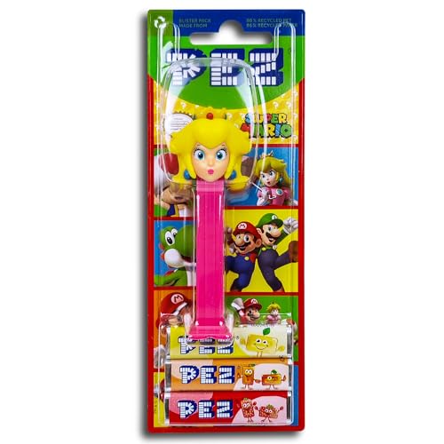 PEZ Spender Mario- Prinzessin Peach inkl. 2 x Pez Bonbons 2 x 8,5 g von PEZ
