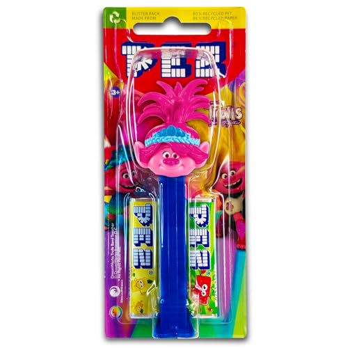 PEZ Spender Trolls(Poppy) mit 2 Päckchen fruchtigen Bonbons17 g von PEZ