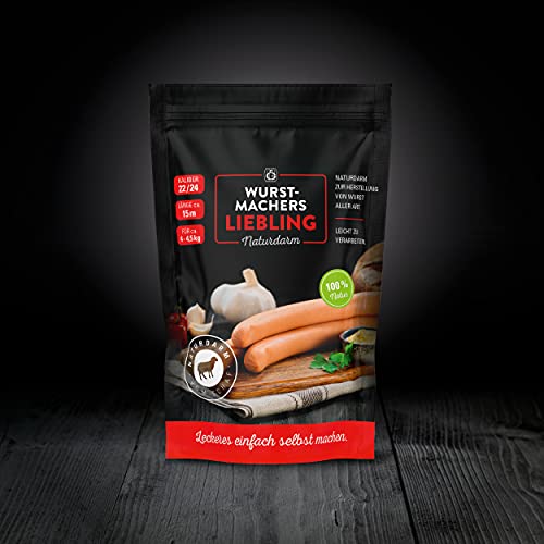 Wurstmachers Liebling Naturdarm/Schafsaitling Kaliber 22/24, ca. 15 m, für ca. 4-4,5 kg Wurstmachers Liebling Naturdarm/Schafsaitling Kaliber 22/24, ca. 15 m, für ca. 4-4,5 kg von PG WURST- MACHERS LIEBLING Naturdarm