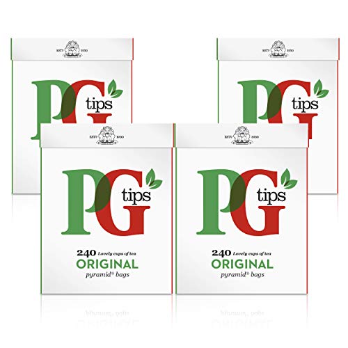 PG TIPS - Schwarzer Tee, 4er pack (4 X 240 PCS) von PG tips