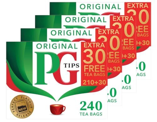 PG TIPS - Schwarzer Tee, 4er pack (4 X 240 PCS) von PG tips