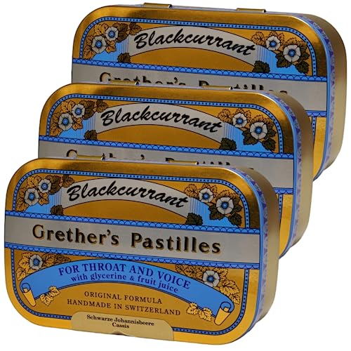 Grether's Pastilles Blackcurrant I 3 x 110 g im Sparset I plus Pharmaperle give-away von PHARMA PERLE