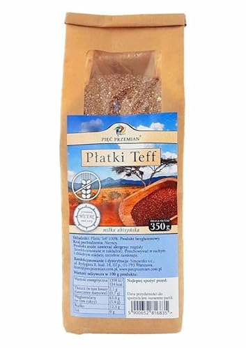 PIĘĆ PRZEMIAN Glutenfreie TEFF-Flocken 350g PIĘĆ PRZEMIAN Glutenfreie TEFF-Flocken 350g von PIĘĆ PRZEMIAN
