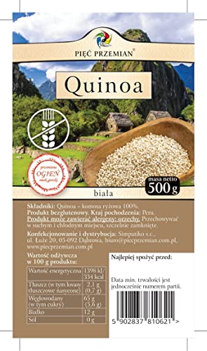 PIĘĆ PRZEMIAN Weiße Quinoa - Quinoa 500g von PIĘĆ PRZEMIAN
