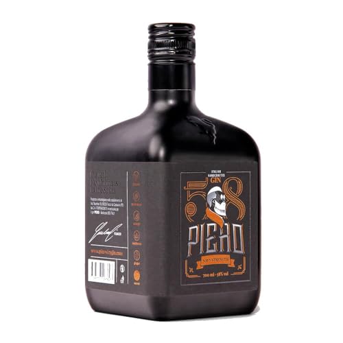 PIERO Navy 58 - Einzigartiger und Feinster Handwerklicher Gin mit Frischen Botanicals, Ideal für Aperitifs und Cocktails, Perfekt für Gin-Liebhaber, 58% Vol - Hergestellt in Italien, 700ml von PIERO Dry Gin