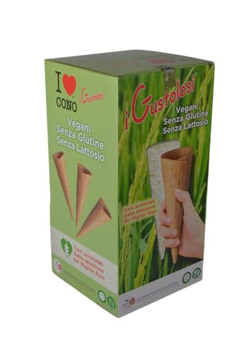 PJaspert Eiswaffeln | Eishörnchen - Glutenfreie Hörnchen einzeln foliert 135x46mm (40 Stück) von Jaspert Eiswaffeln