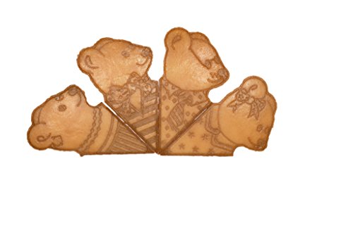 PJaspert Eiswaffeln | Dekoration - Fächerwaffeln - Kinderwaffel "Bärchen" einzeln 92mm (320 Stück) von Jaspert Eiswaffeln