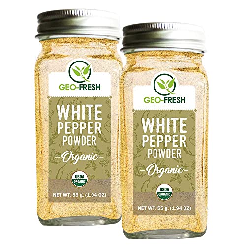 Geo-Fresh Organic White Pepper Powder - 55g (Pack of 2) von PKD