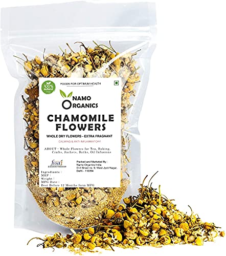 Namo Organics - Chamomile Herbal Tea Loose Leaf - 200 Gm Pouch - High Grade Flowers - 100% Raw From Organic Farms von PKD