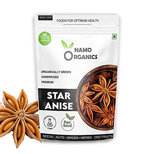 Namo Organics Whole Star Anise (Chakri Phool) - 200 Gm - Aromatic & Natural whole Spices von PKD