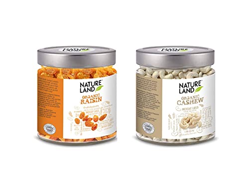 Natureland Organics Cashew 200gm, Raisins 250gm - Organic Dry Fruits Combo Natureland Organics Cashew 200gm, Raisins 250gm - Organic Dry Fruits Combo von PKD