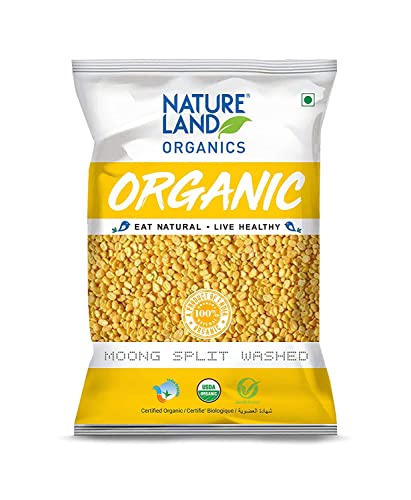 Natureland Organics Moong Dal Yellow/Split Washed 500 Gm (Pack of 2) Total 1 KG - Organic Pulses von PKD
