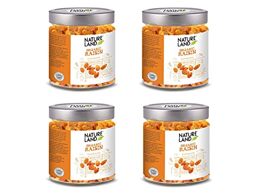 Natureland Organics Raisins 250 gm (Pack of 4) - Total 1 Kg von PKD