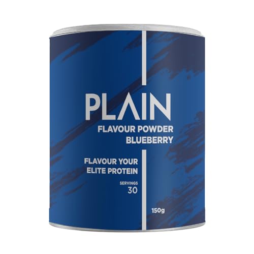 PLAIN Flavour - Blaubeere / 150 g für 30 Portionen/Natürliches & Frisches Geschmackspulver für Lebensmittel & PLAIN Protein/Zuckerfreies Flavour Powder/Ohne Chunky von PLAIN