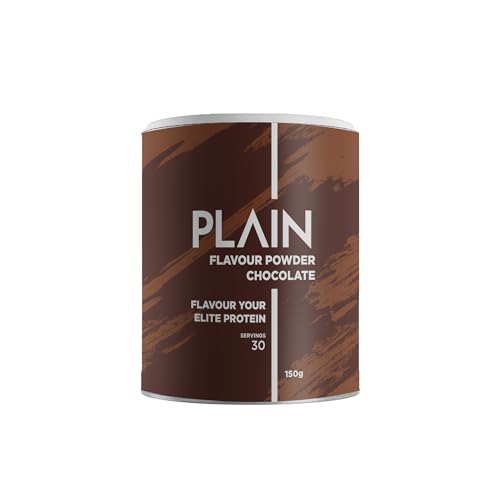 PLAIN Flavour - Schokolade / 150 g für 30 Portionen/Natürliches & Cremiges Geschmackspulver für Lebensmittel & PLAIN Protein/Zuckerfreies Flavour Powder/Ohne Chunky von PLAIN
