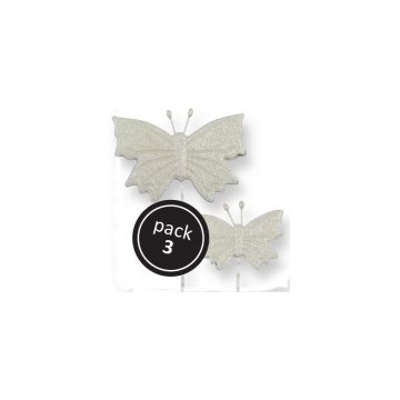 Pearlised White Butterflies on a Wire - Pack of 3 Pearlised White Butterflies on a Wire - Pack of 3 von PME