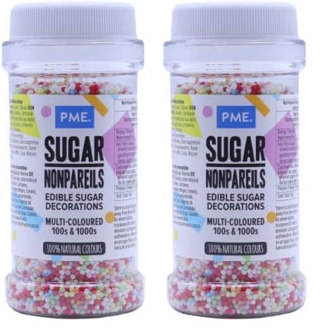 PME Bunte Nonpareilles, 80 g (Packung mit 2) von PME