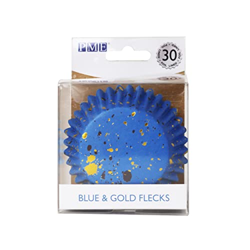 PME Cupcake-Förmchen, mit Folie ausgekleidet, Blau und Goldfarben, 30 Stück PME Cupcake-Förmchen, mit Folie ausgekleidet, Blau und Goldfarben, 30 Stück von PME