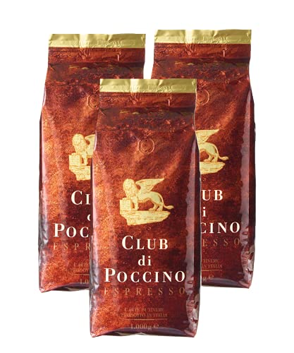 CLUB di POCCINO Espresso-Bohnen 3er Pack (3 x 1 Kg) von POCCINO