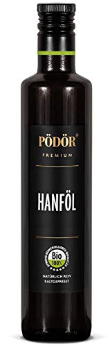 PÖDÖR - Bio Hanföl 500 ml - kaltgepresst - naturbelassen - ungefiltert von PÖDÖR