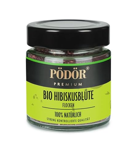 PÖDÖR - Bio Hibiskusblüten Flocken (160g) von PÖDÖR