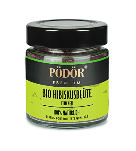 PÖDÖR - Bio Hibiskusblüten Flocken (80g) von PÖDÖR