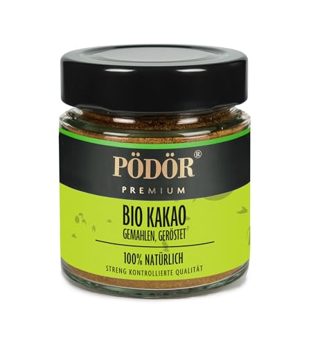 PÖDÖR - Bio Kakao gemahlen, geröstet - entölt 20-24% (130g) von PÖDÖR