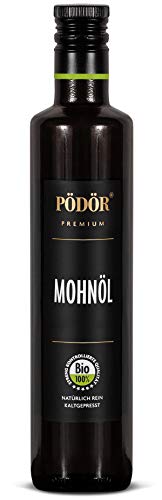 PÖDÖR - Bio Mohnöl 500 ml - kaltgepresst - naturbelassen - ungefiltert von PÖDÖR