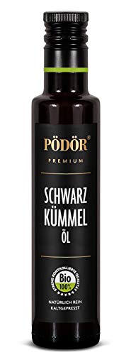 PÖDÖR - Bio Schwarzkümmelöl 250 ml - kaltgepresst - naturbelassen - ungefiltert von PÖDÖR