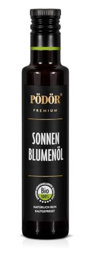 PÖDÖR - Bio Sonnenblumenöl - kaltgepresst - naturbelassen - ungefiltert (250ml) von PÖDÖR