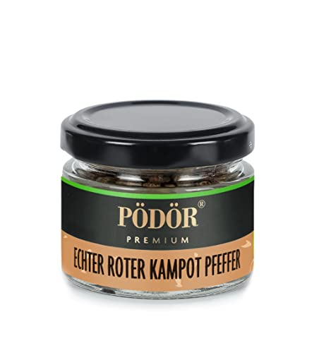 PÖDÖR - Echter roter Kampot Pfeffer - ganz (100g) von PÖDÖR