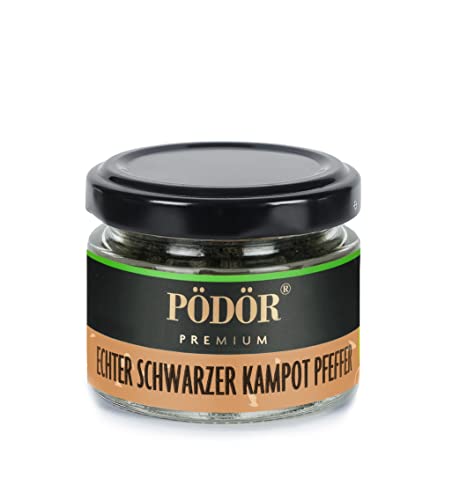 PÖDÖR - Echter schwarzer Kampot Pfeffer - ganz (100g) von PÖDÖR