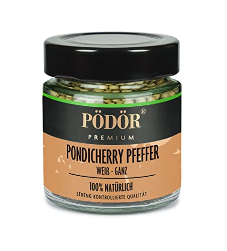 PÖDÖR - Pondicherry Pfeffer, weiß - ganz (220g) von PÖDÖR